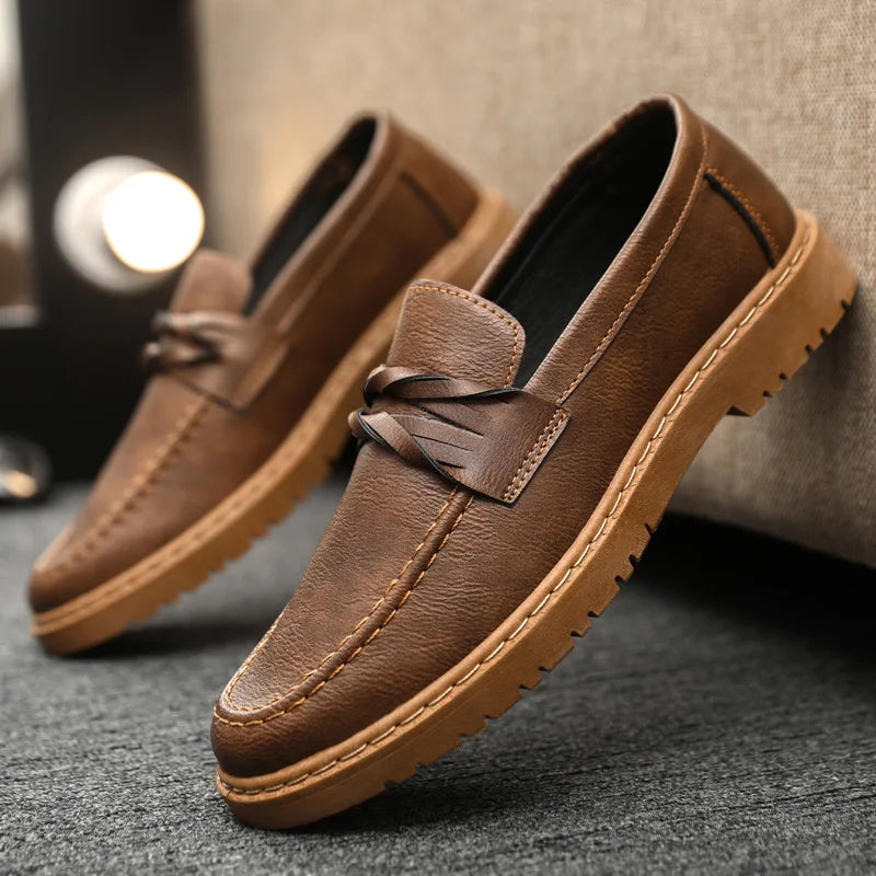 Men’s Casual Leather Loafers Slip-On