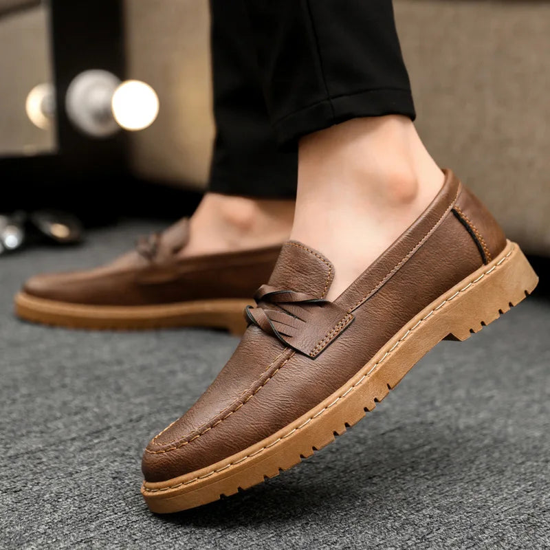 Men’s Casual Leather Loafers Slip-On